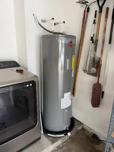 Residential water heater service setup representing Schertz HeatCo in Schertz, Texas